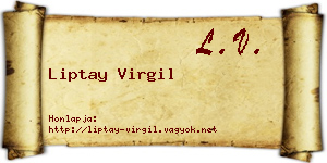 Liptay Virgil névjegykártya